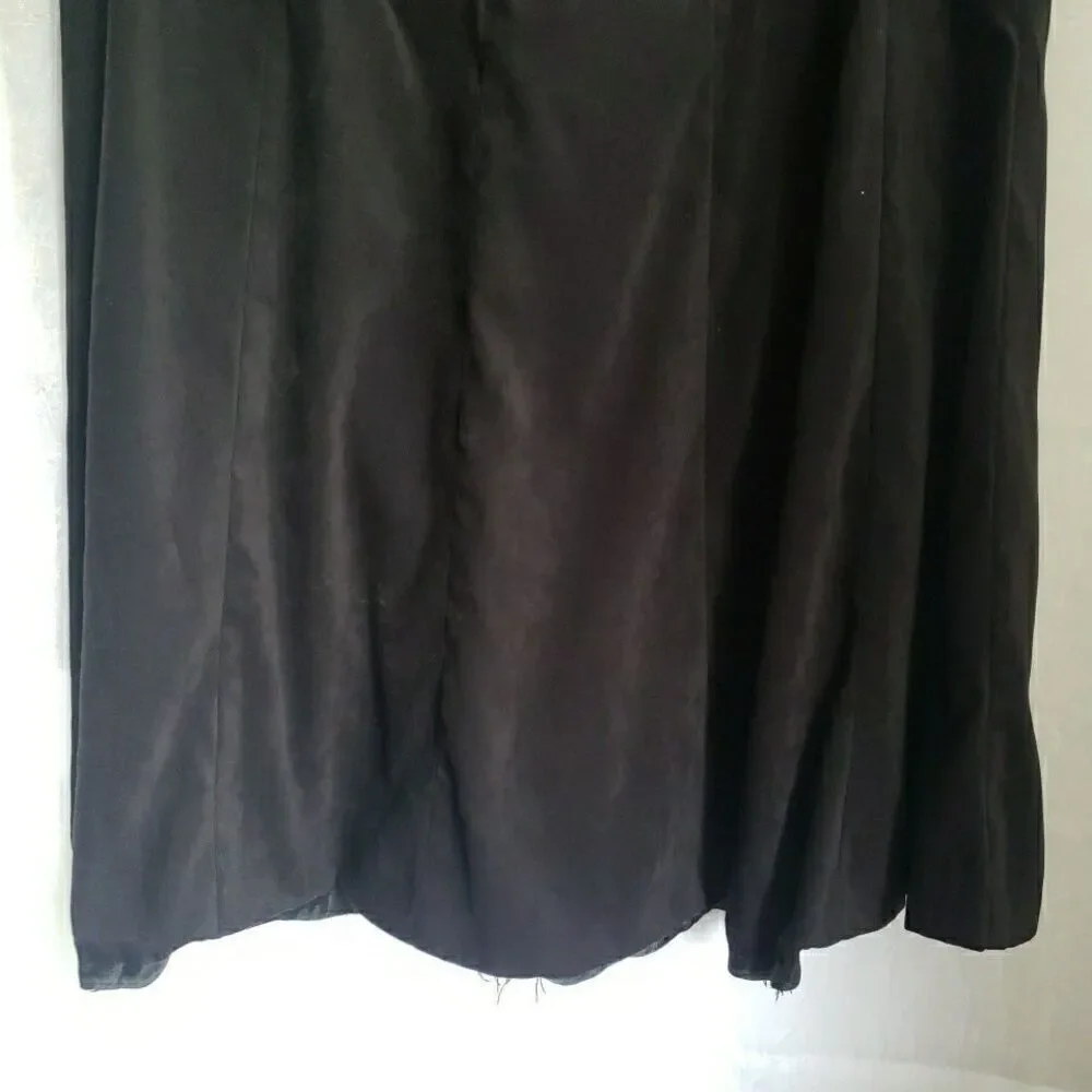 Christopher & Banks Women’s Size 8 A Line Skirt Black Velour Whimsy Goth *FLAW
